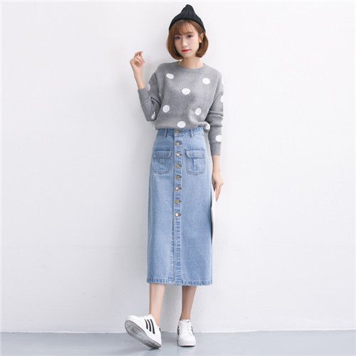 一步牛仔裙