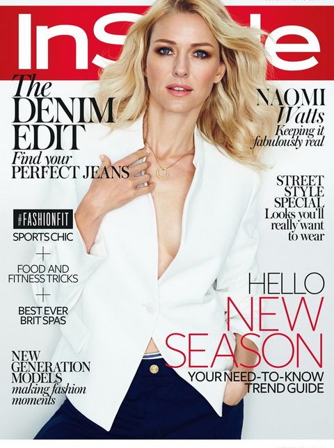 影星Naomi Watts 登上《InStyle》英国版2月号